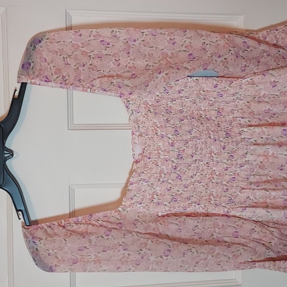 Hill House Grace Mini Nap Dress Pansy Pink Multi Georgette - Picture 15 of 16